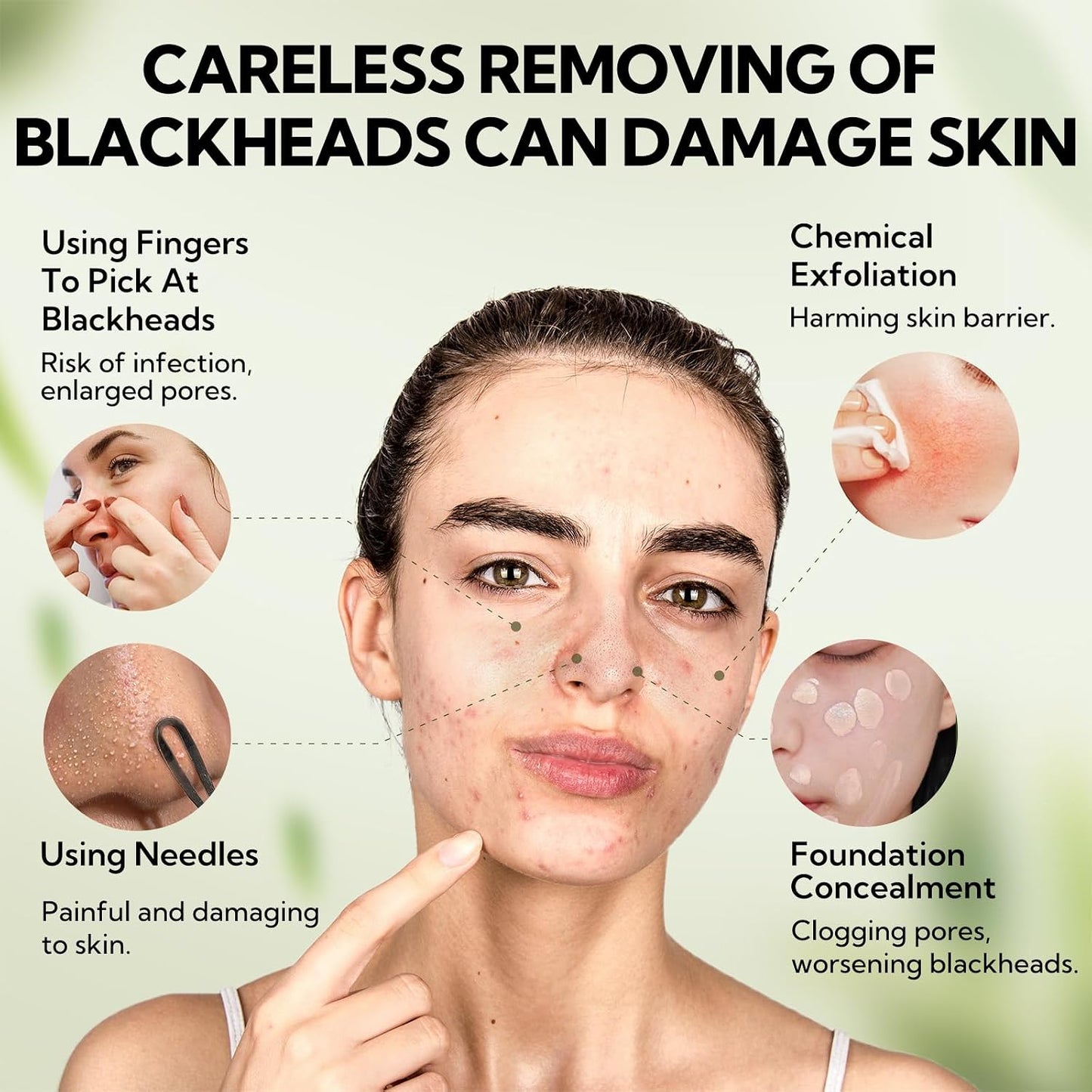 3.0 Bamboo Charcoal Blackhead Remover Mask, Nose Pore Strips, 60Pcs