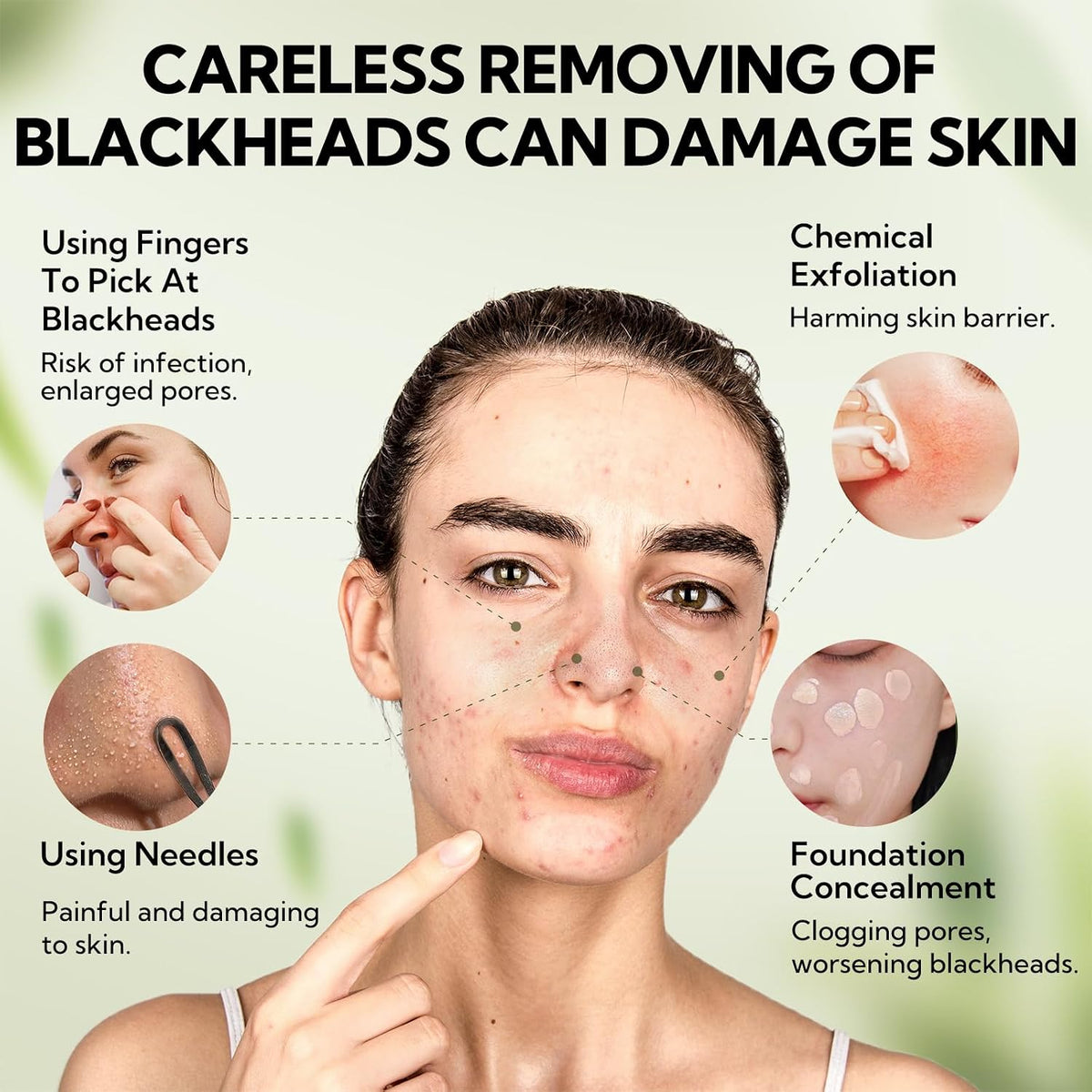 3.0 Bamboo Charcoal Blackhead Remover Mask, Nose Pore Strips, 60Pcs